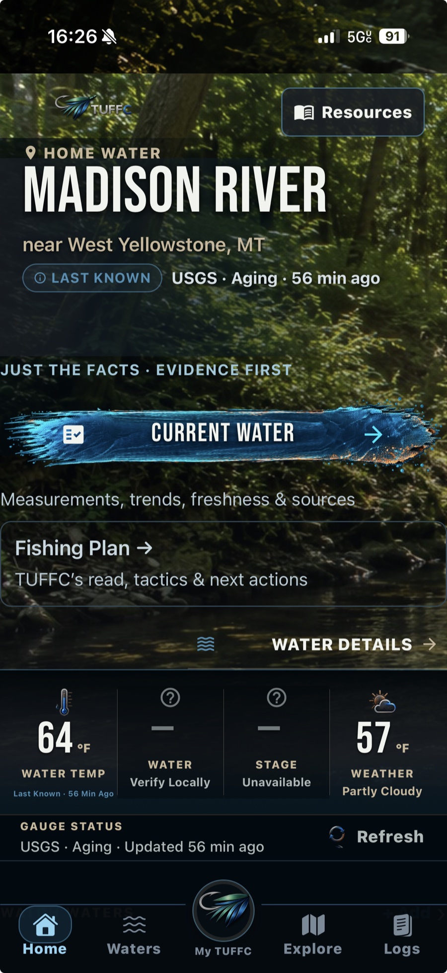 Real TUFFC Just the Facts home-water screen prioritizing current water evidence